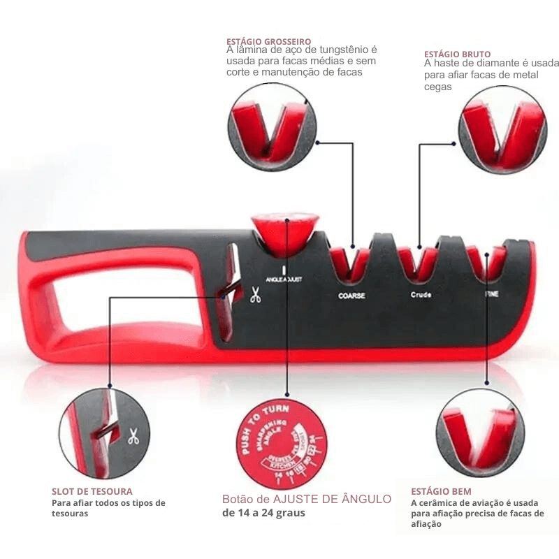 Afiador de Facas de Quatro Estágios RSCHEF