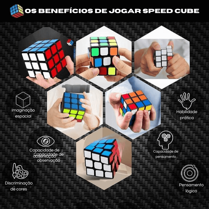 Cubo Mágico 3x3: Brinquedo de Velocidade Profissional