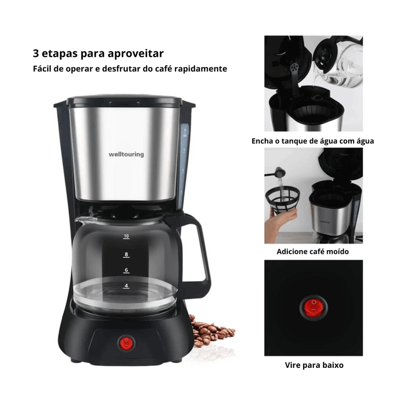 Máquina de Café Expresso Elétrica Welltouring