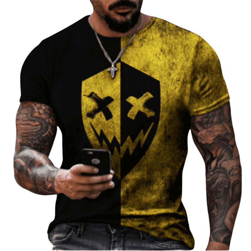 T-shirt Masculina com Estampa Digital 3D - Diversas Expressões e Tamanhos até 6G