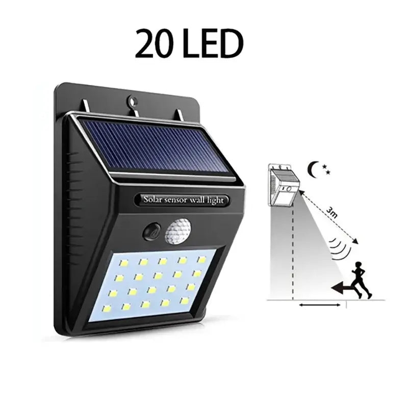 Luminária Solar LED com Sensor de Movimento PIR - Iluminação Eficiente e Sustentável