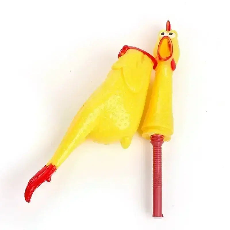 Borracha Amarela Exhaust Chicken Toy para Pet