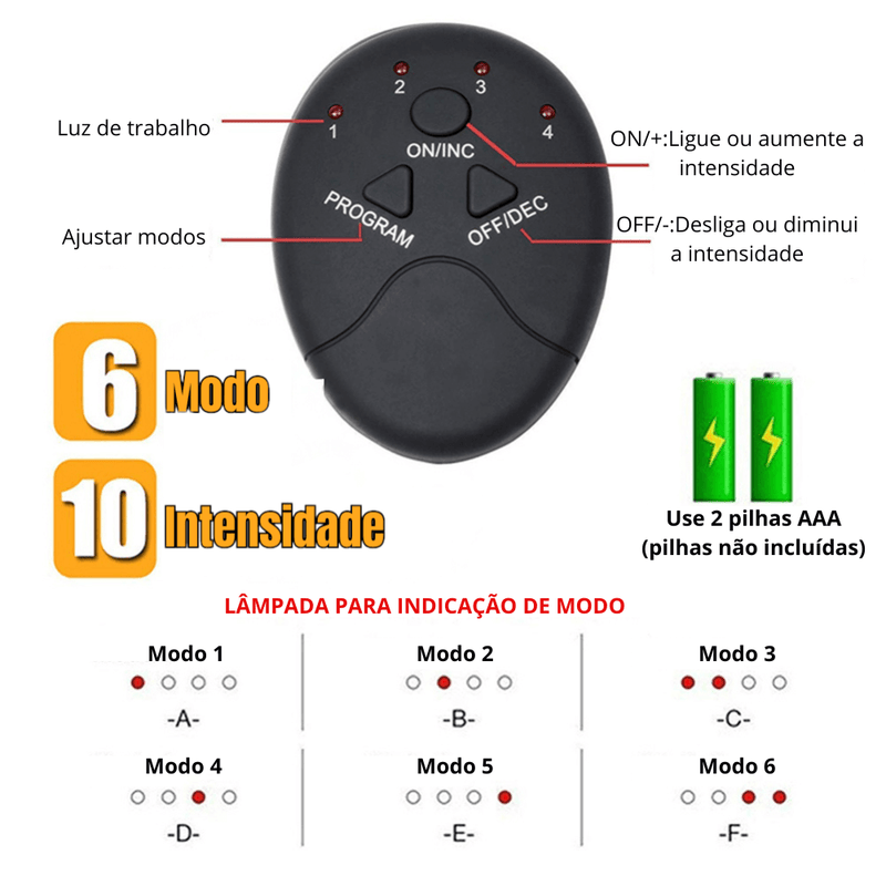 Estimulador Muscular Abdominal e de Quadris YangChen