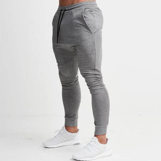 Calça de Ginástica Masculina - Moletom Slim Jogger de Algodão para Treino e Uso Casual