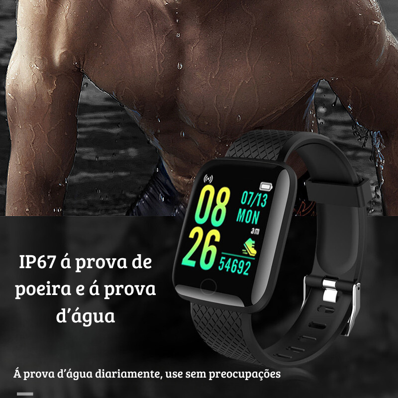 Smartwatch impermeável com recursos de fitness