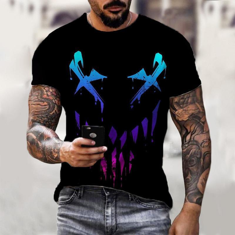 T-shirt Masculina com Estampa Digital 3D - Diversas Expressões e Tamanhos até 6G